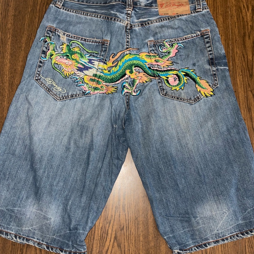 VTG 2008 Ed Hardy Denim Shorts